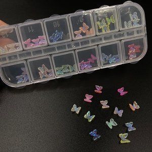 Irradiance 3D Butterflies nail charms with box